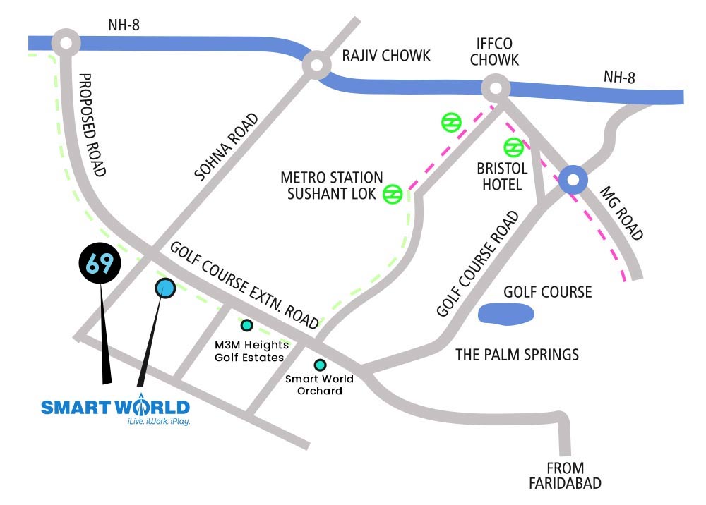 Smart World Sector 69 Luxury Apartments location